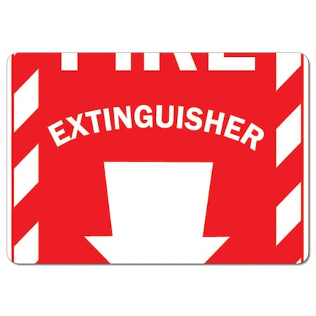 Signmission OSHA Sign, Fire Extinguisher W/ Arrow, 10in X 7in Rigid Plastic, 7" W, 10" L, Landscape OS-MISC-P-710-L-19492